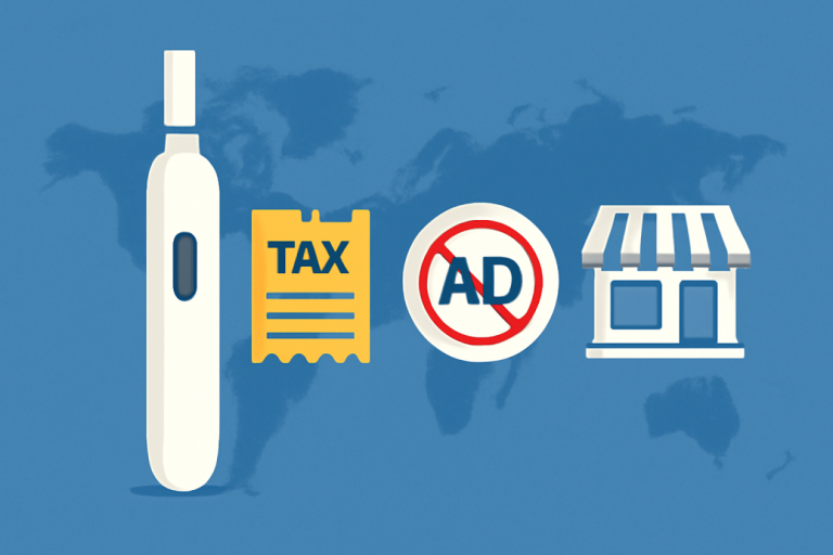 Global Regulatory Comparison of Heat-Not-Burn Products Taxes, Ads, and Sales Channels
